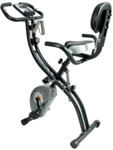 ATIVAFIT Vélo d'appartement Pliable Vélo d'entraînement avec écran ACL à capteur de pouls Manuel, siège Confortable
