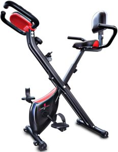 Sportstech X100 - Vélo d'appartement Système de cordons unique - Capteurs de pouls manuels - Ergomètre - Home Trainer - Vélo de fitness pliable
