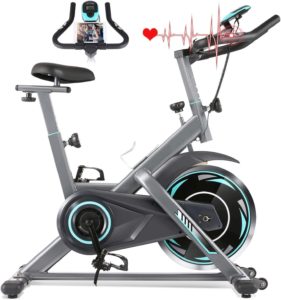 Vélo Profun Fitness Sport avec Résistance Ajustable Écran LCD, Vélo d’Entraînement Fixe pour Adultes/Personnes Âgées Charge Maximale